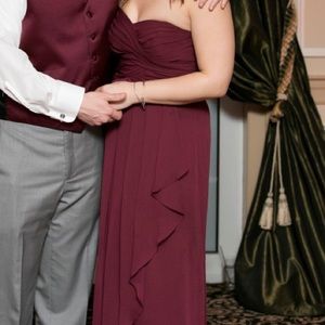 David’s Bridal burgundy dress